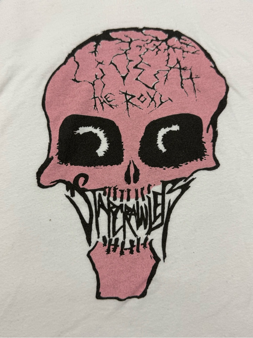 Starcrawler Live at The Roxy Band Tee 2XL Pink Skull Raglan Punk Rock